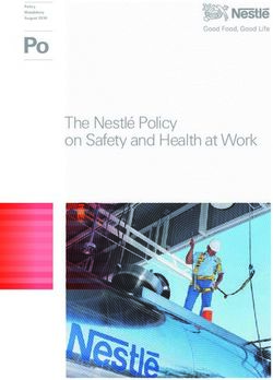 The Nestlé Policy on Safety and Health at Work