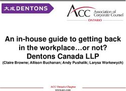 An in-house guide to getting back Dentons Canada LLP - in the workplace or not? (Claire Browne; Allison Buchanan; Andy Pushalik; Larysa Workewych) ...