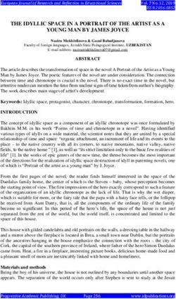 THE IDYLLIC SPACE IN A PORTRAIT OF THE ARTIST AS A YOUNG MAN BY JAMES JOYCE