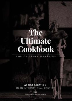 IN AN INTERNATIONAL CONTEXT - ARTIST TAXATION - Kunstenbond