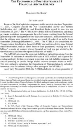 THE ECONOMICS OF POST-SEPTEMBER 11 FINANCIAL AID TO AIRLINES