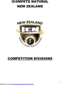 ICOMPETE NATURAL NEW ZEALAND - COMPETITION DIVISIONS