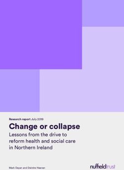 Change or collapse Lessons from the drive to reform health and social care in Northern Ireland - The Nuffield Trust