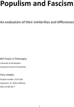 POPULISM AND FASCISM AN EVALUATION OF THEIR SIMILARITIES AND DIFFERENCES - MA THESIS IN PHILOSOPHY - UVA SCRIPTIES