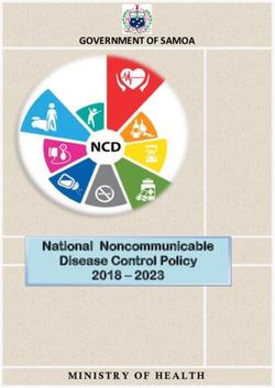 GOVERNMENT OF SAMOA - National Noncommunicable Disease Control Policy 2018 2023