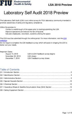 Laboratory Self Audit 2018 Preview - Environmental Health and Safety