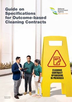 Guide on Speci cations for Outcome-based Cleaning Contracts - Second edition, February 2021
