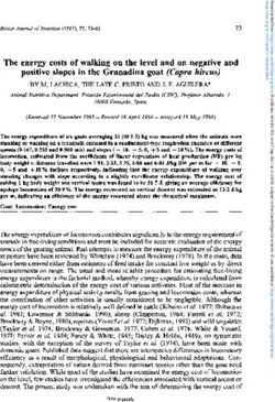 The energy costs of walking on the level and on negative and positive slopes in the Granadina goat (Copra hircus) - Cambridge University Press