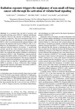 Radiation exposure triggers the malignancy of non small cell lung cancer cells through the activation of visfatin/Snail signaling