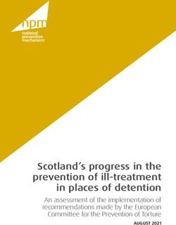 Scotland's progress in the prevention of ill-treatment in places of detention - An assessment of the implementation of recommendations made by the ...