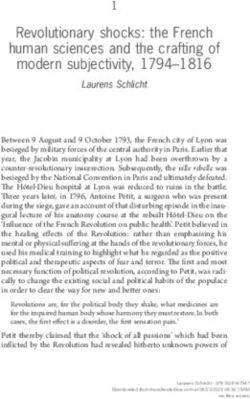 Revolutionary shocks: the French human sciences and the crafting of modern subjectivity, 1794-1816 - manchesteropenhive