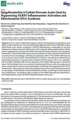 Epigallocatechin-3-Gallate Prevents Acute Gout by Suppressing NLRP3 Inflammasome Activation and Mitochondrial DNA Synthesis - MDPI