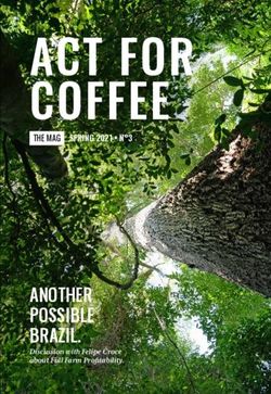 ACT FOR COFFEE - ANOTHER POSSIBLE BRAZIL - THE MAG SPRING 2021 N 3 - BELCO