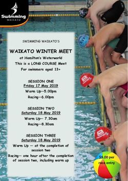 WAIKATO WINTER MEET - Swimming Waikato