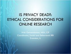 IS PRIVACY DEAD?: ETHICAL CONSIDERATIONS FOR ONLINE RESEARCH - Nick Getzendanner, MEd, CIP Coordinator, Social and Behavioral IRB Evanston, IL