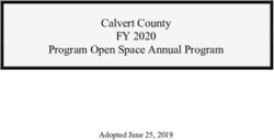 Calvert County FY 2020 - Program Open Space Annual Program Adopted June 25, 2019