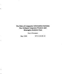 The Role of Composite Information Systems The Citibank Corporate Finance and Strategies Analysts Case - WP # CIS-90-12
