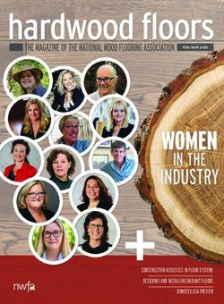 INDUSTRY IN THE WOMEN - Hardwood Floors Magazine