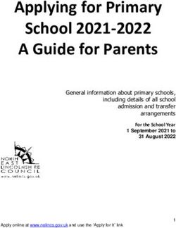 Applying for Primary School 2021-2022 A Guide for Parents - North East ...