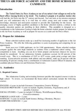 THE US AIR FORCE ACADEMY AND THE HOME SCHOOLED CANDIDATE