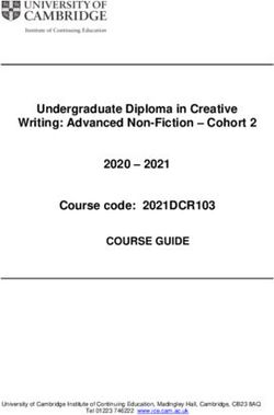 Undergraduate Diploma in Creative Writing: Advanced Non-Fiction - Cohort 2 2020 - 2021 Course code: 2021DCR103 - COURSE GUIDE - University of ...