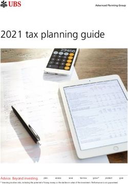 2021 tax planning guide - Advice. Beyond investing - UBS