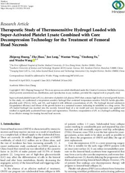 Therapeutic Study of Thermosensitive Hydrogel Loaded with Super-Activated Platelet Lysate Combined with Core Decompression Technology for the ...