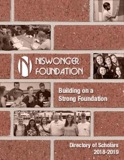 Building on a Strong Foundation - Directory of Scholars - Niswonger Foundation