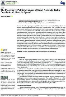 The Progressive Public Measures of Saudi Arabia to Tackle Covid-19 and Limit Its Spread - MDPI