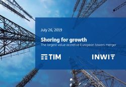 Sharing for growth The largest value accretive European towers merger - July 26, 2019 - Telecom Italia