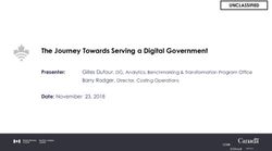 The Journey Towards Serving a Digital Government - UNCLASSIFIED - PD Week