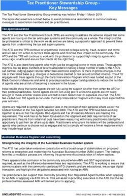 Tax Practitioner Stewardship Group - Key Messages
