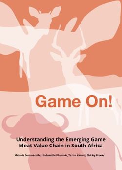 Game On! Understanding the Emerging Game Meat Value Chain in South Africa - Melanie Sommerville, Lindokuhle Khumalo, Tariro Kamuti, Shirley Brooks