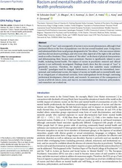 Racism and mental health and the role of mental health professionals