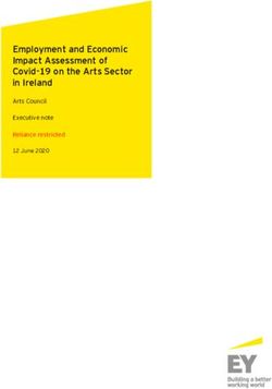 Employment and Economic Impact Assessment of Covid-19 on the Arts Sector in Ireland - Arts Council Executive note Reliance restricted