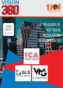 VISION A TREASURY OF KEY TAX & REGULATORY DEVELOPMENTS! - GST Legal Services LLP