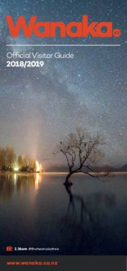 Official Visitor Guide 2018/2019 - www.wanaka.co.nz - Lake Wanaka Tourism