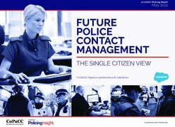 FUTURE POLICE CONTACT MANAGEMENT - THE SINGLE CITIZEN VIEW - May 2021
