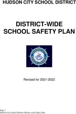 DISTRICT-WIDE SCHOOL SAFETY PLAN - HUDSON CITY SCHOOL DISTRICT - Revised for 2021-2022