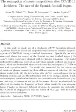The resumption of sports competitions after COVID-19 lockdown: The case of the Spanish football league.