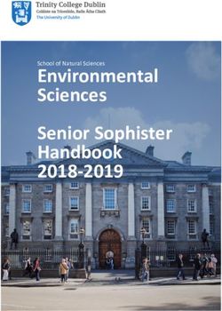 Environmental Sciences Senior Sophister Handbook 2018-2019 - School of Natural Sciences