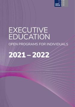 EXECUTIVE EDUCATION 2021 2022 - OPEN PROGRAMS FOR INDIVIDUALS - ESMT Berlin Executive ...