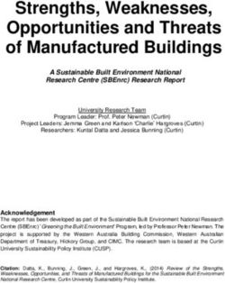 Strengths, Weaknesses, Opportunities and Threats of Manufactured Buildings