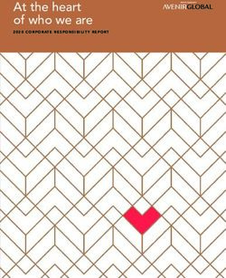 At the heart of who we are - 2020 CORPORATE RESPONSIBILITY REPORT - AVENIR GLOBAL