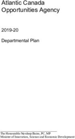Atlantic Canada Opportunities Agency - 2019-20 Departmental Plan - The Honourable Navdeep Bains, PC, MP Minister of Innovation, Science and ...