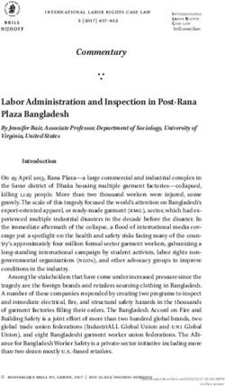 Commentary Labor Administration and Inspection in Post-Rana Plaza Bangladesh - Brill