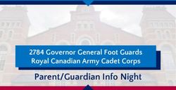 Parent/Guardian Info Night - 2784 Governor General Foot Guards Royal Canadian Army Cadet Corps - 2784 GGFG RCACC