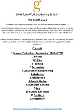 Sixth Form Work Shadowing Bulletin Mid-March 2021 - AWS