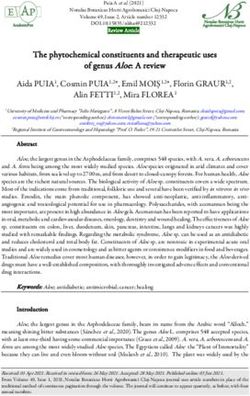 The phytochemical constituents and therapeutic uses of genus Aloe: A review