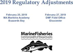 2019 Regulatory Adjustments - February 25, 2019 February 27, 2019 DMF Field Office - Mass.gov